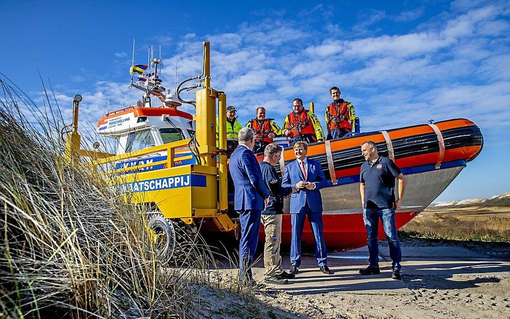 Voor het eerst sinds zijn aantreden in 2013 bezocht koning Willem-Alexander Terschelling. beeld ANP