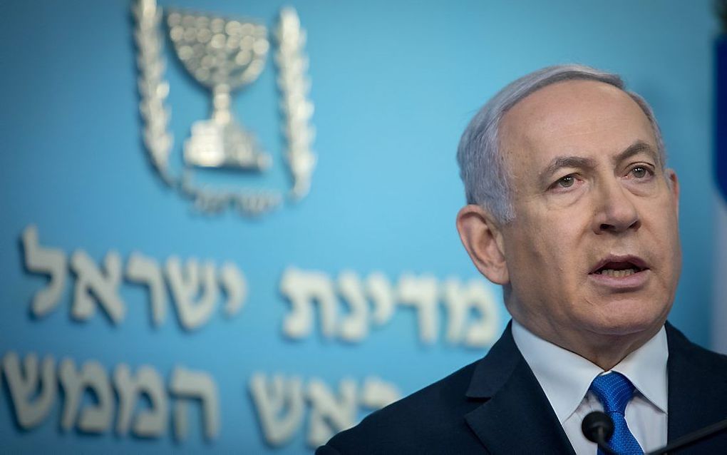 Premier Netanyahu over de repatriëring van het lichaam van Zachary Baumel. beeld EPA