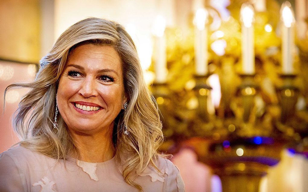 Koningin Máxima bij de uitreiking van de Appeltjes van Oranje. beeld ANP