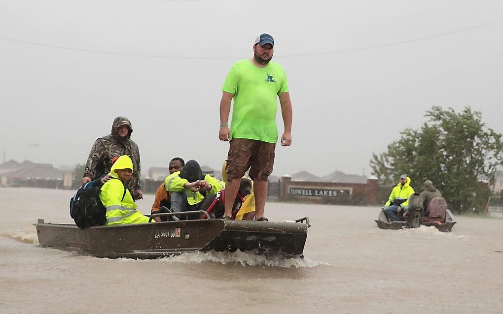 Overstromingen in de Texaanse stad Houston. beeld AFP, Scott Olson