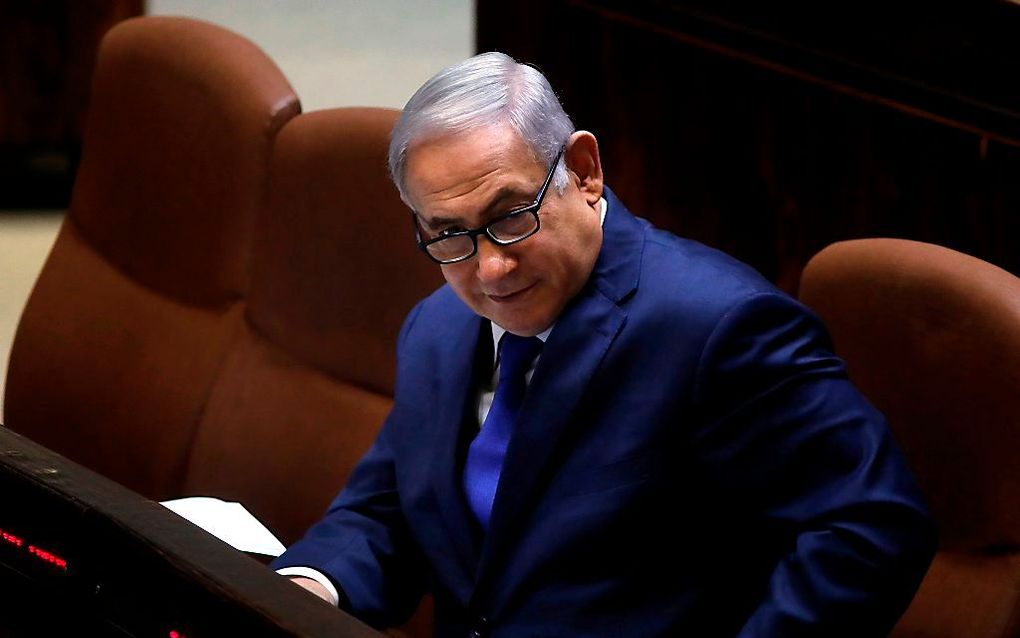 Netanyahu. beeld  AFP, Menahem Kahana