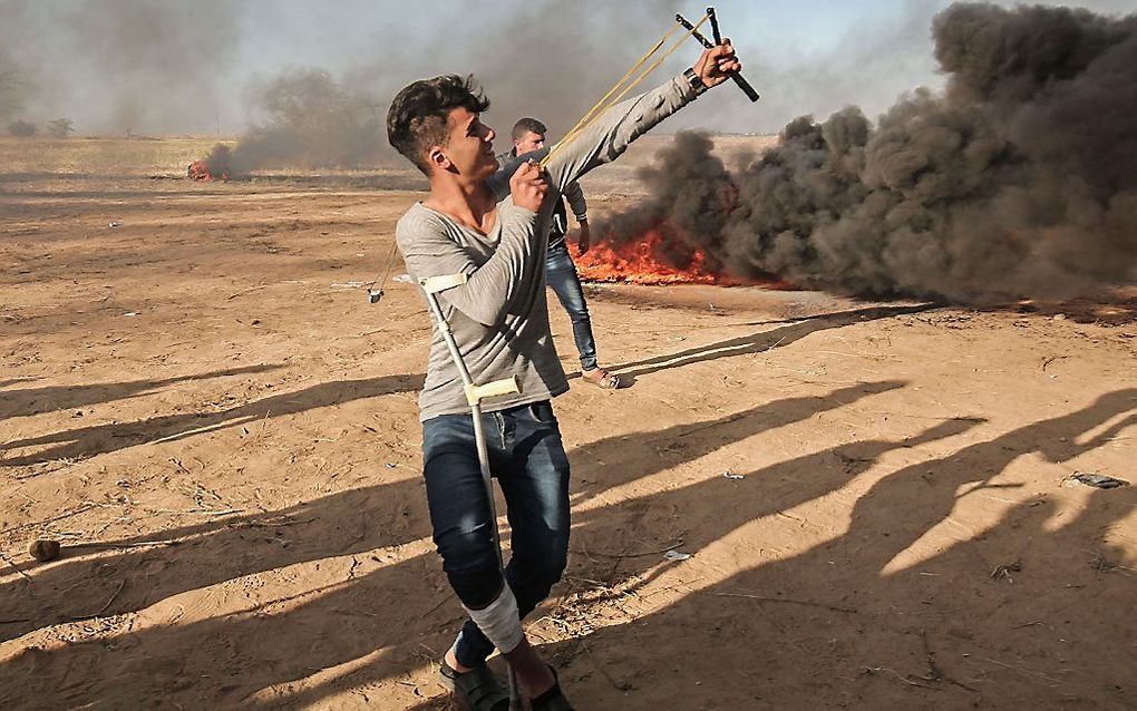 De laatste weken vielen bij protesten aan de grens tussen Gaza en Israël tientallen doden onder Palestijnen. beeld AFP