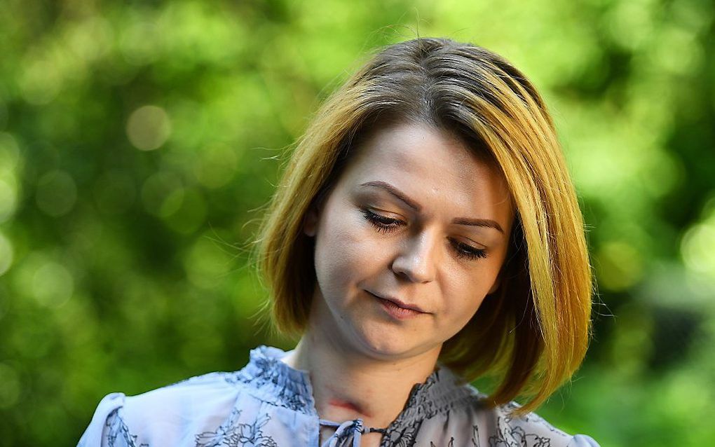 Joelia Skripal, de vrouw die net als haar vader werd vergiftigd tijdens hun verblijf in Londen, deed woensdag een boekje open over wat er na haar vergiftiging gebeurde. beeld  AFP, Dylan Martinez