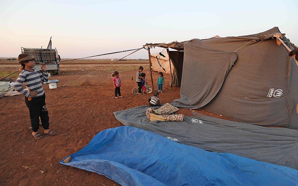 De inwoners van Idlib kunnen nergens heen als het langverwachte offensief in de Syrische provincie losbarst. beeld AFP, Omar Haj Kadour