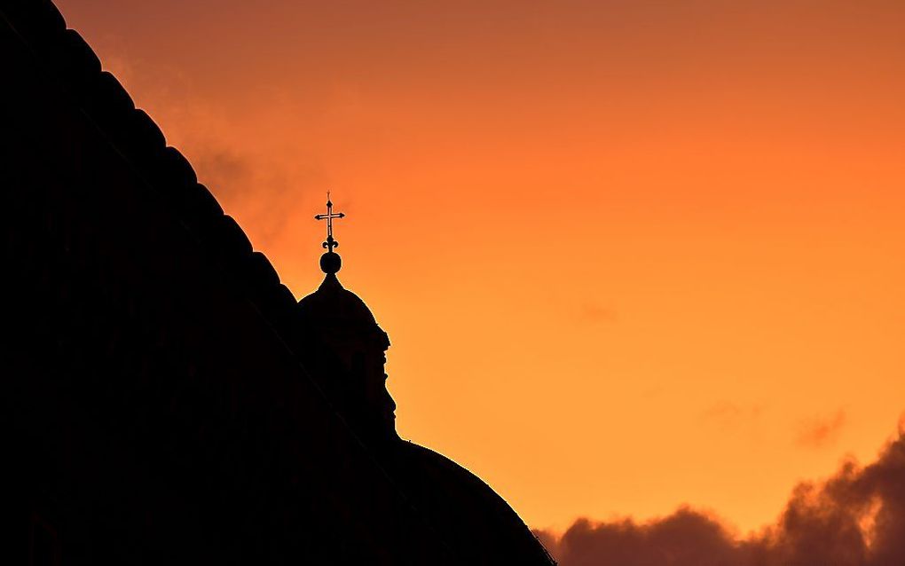 Zonsondergang in Rome. beeld AFP