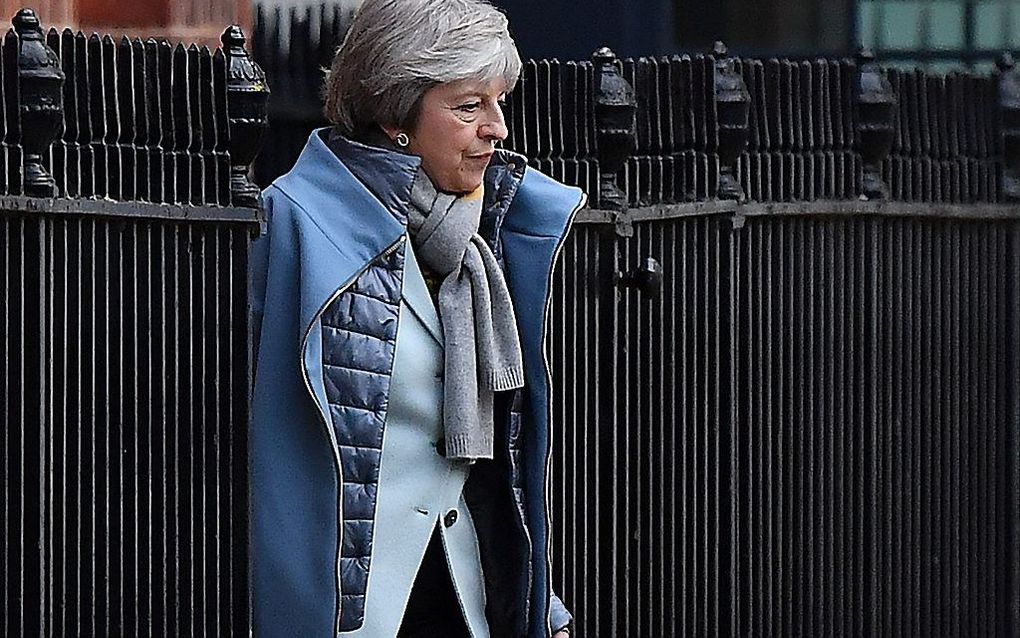 De Britse premier Theresa May. beeld AFP