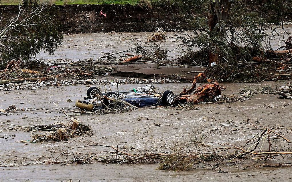 Kreta heeft ernstig te lijden van het noodweer. beeld AFP