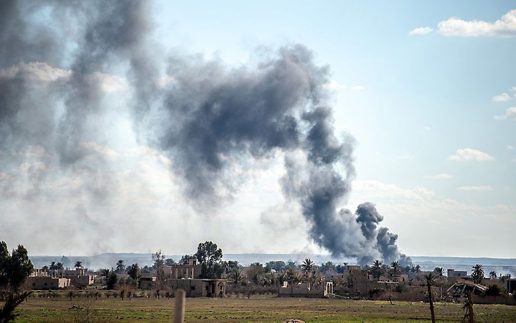 Baghouz, de laatste verzetshaard van IS. beeld AFP