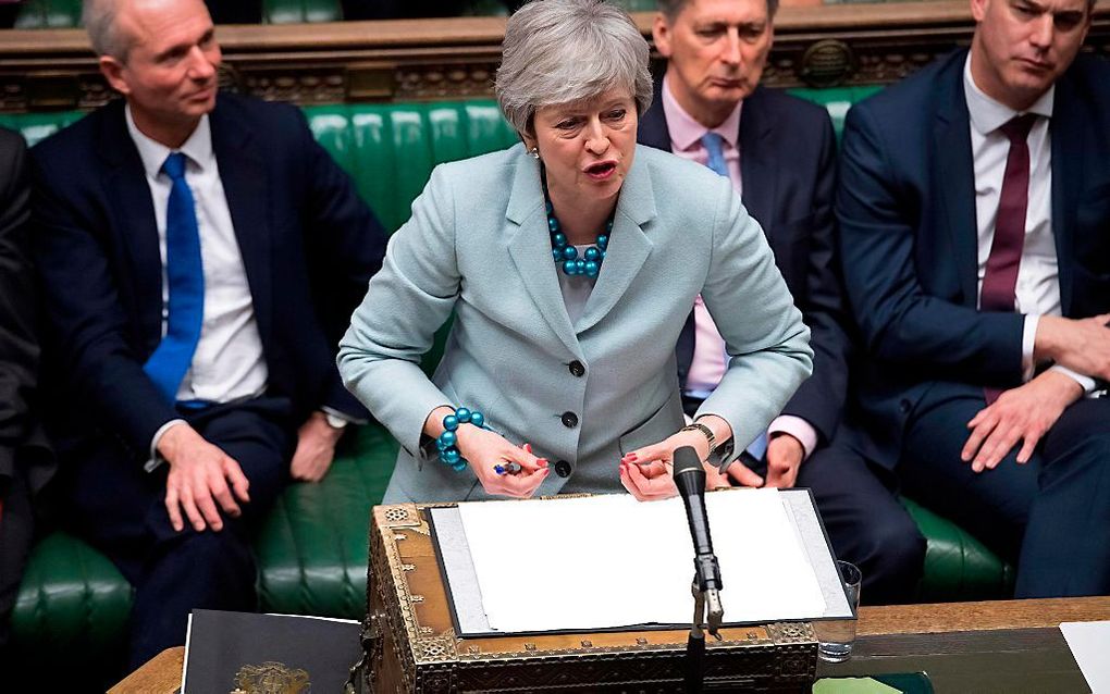 De Britse premier Theresa May. beeld AFP