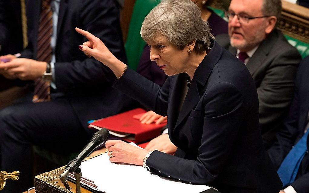 Premier May. beeld AFP, MARK DUFFY