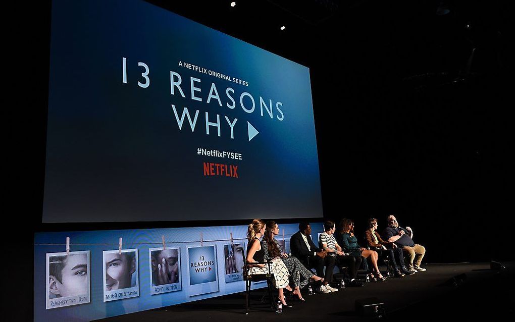 Al bij de start van de Netflix-serie ”13 Reasons Why” klonk de zorg over de gevolgen ervan. Uit onderzoek blijkt nu dat in de maand na uitzending het aantal zelfdodingen onder jongeren significant hoger was. beeld AFP, Presley Ann