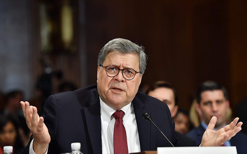 De Amerikaanse minister van Justitie William Barr ligt onder vuur wegens vermeende minachting van het Congres. beeld AFP