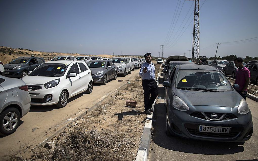 Controles bij grenspost Israël en Gaza. beeld AFP