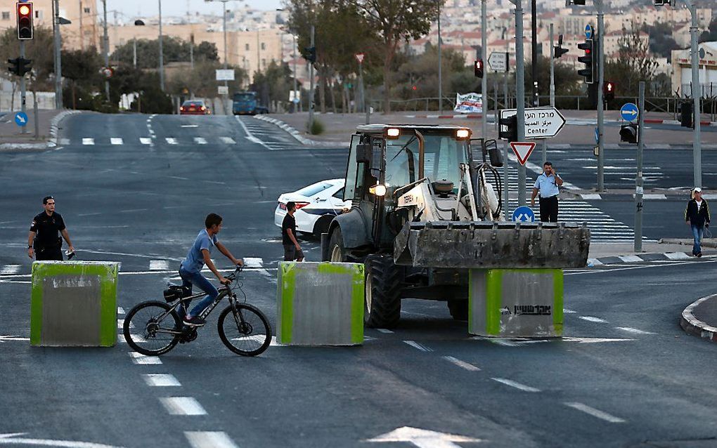 Israël sloot gisteren de toegang tot Oost-Jeruzalem en de Westelijke Jordaanoever af, aan de vooravond van Grote Verzoendag. beeld AFP, Ahmad Gharabli