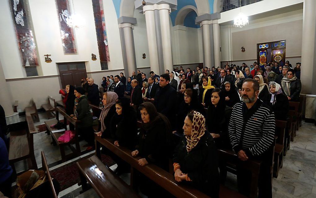 Kerkdienst in het islamitische Iran.   beeld AFP, Atta Kenare