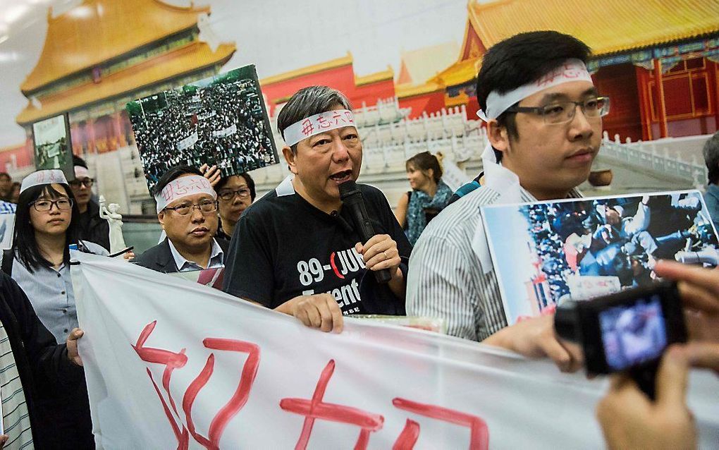 HONG KONG. Protesten in Hong Kong. Human Rights Watch waarschuwt dat het opkomend populisme een ernstige bedreiging voor de mensenrechten vormt. beeld AFP, Isaac Lawrence