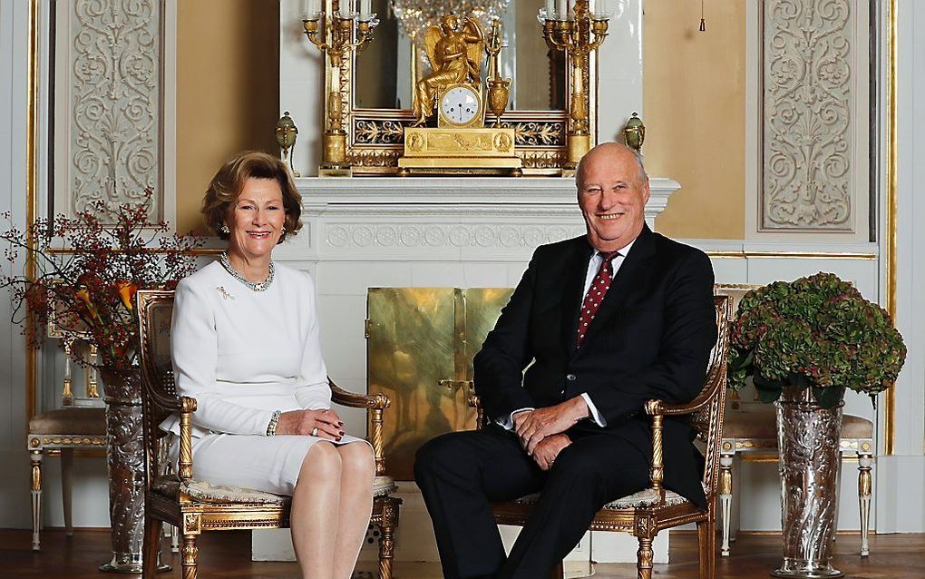 Koning Harald en koningin Sonja. beeld AFP