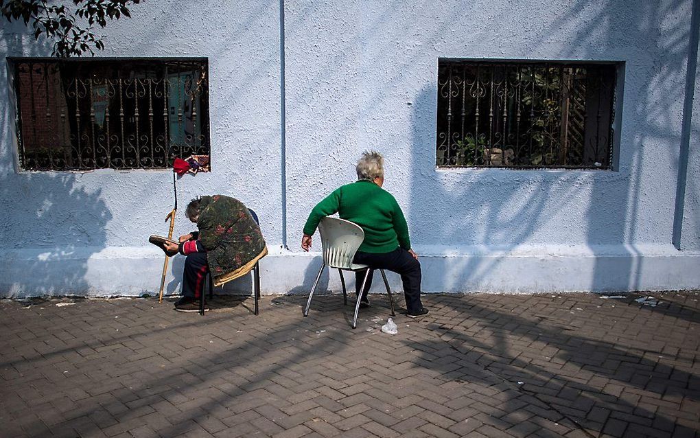 Straatbeeld China.  beeld AFP, Johannes Eisele