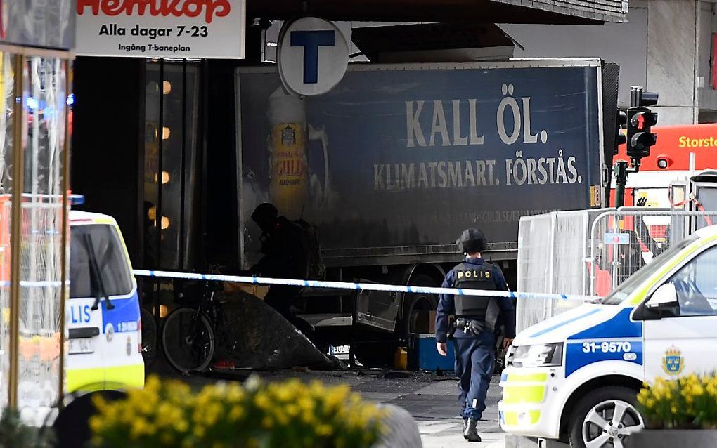 Aanslag in Stockholm. beeld AFP