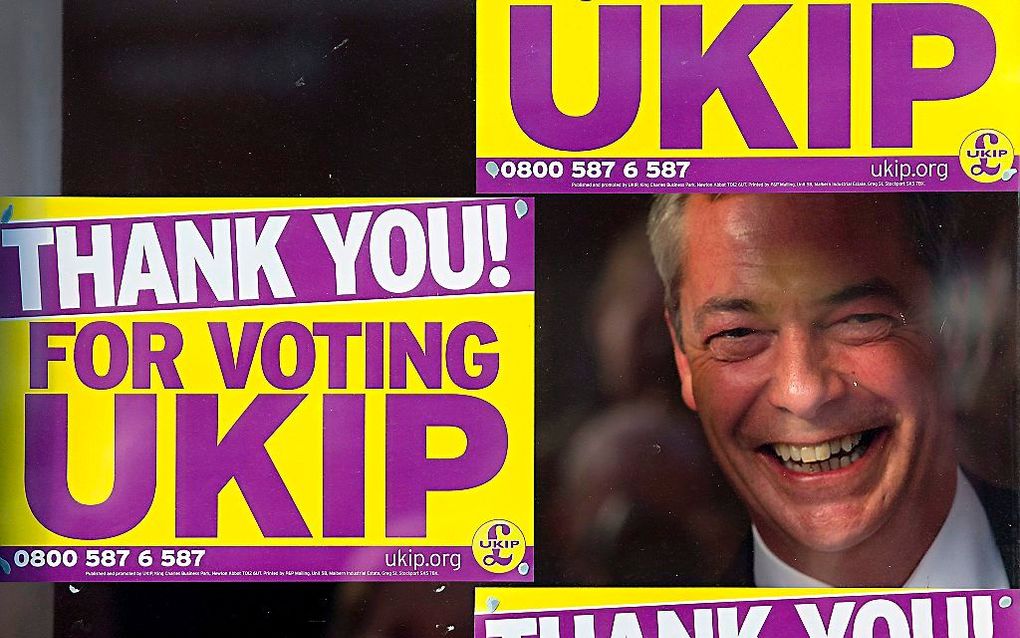 UKIP-leider Farage. beeld AFP, JUSTIN TALLIS