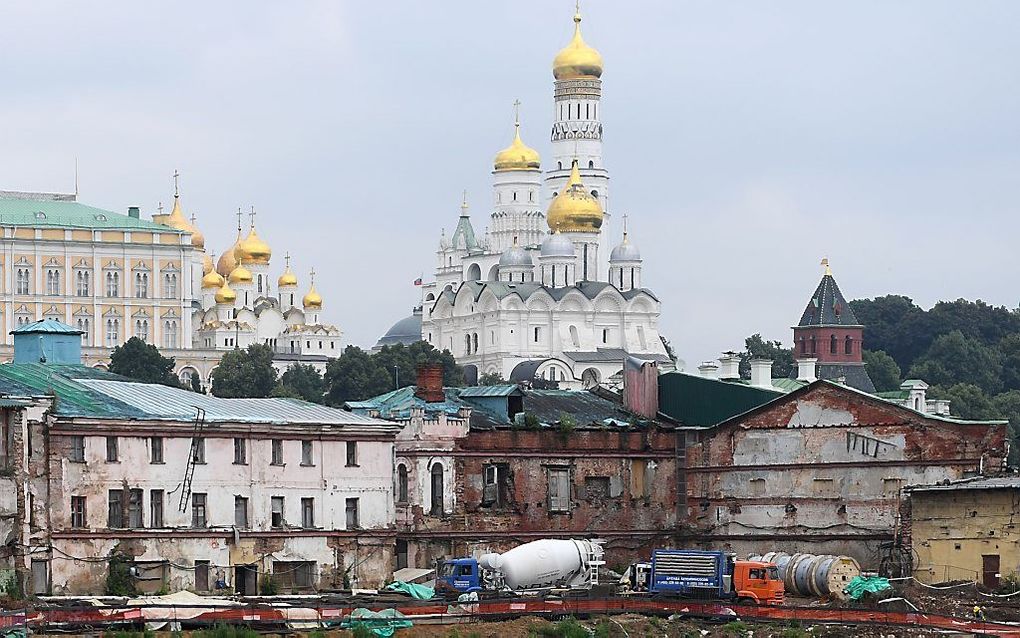 Kerk in Moskou, bij het regeringscentrum, het Kremlin. beeld AFP, Natalia Kolesnikova