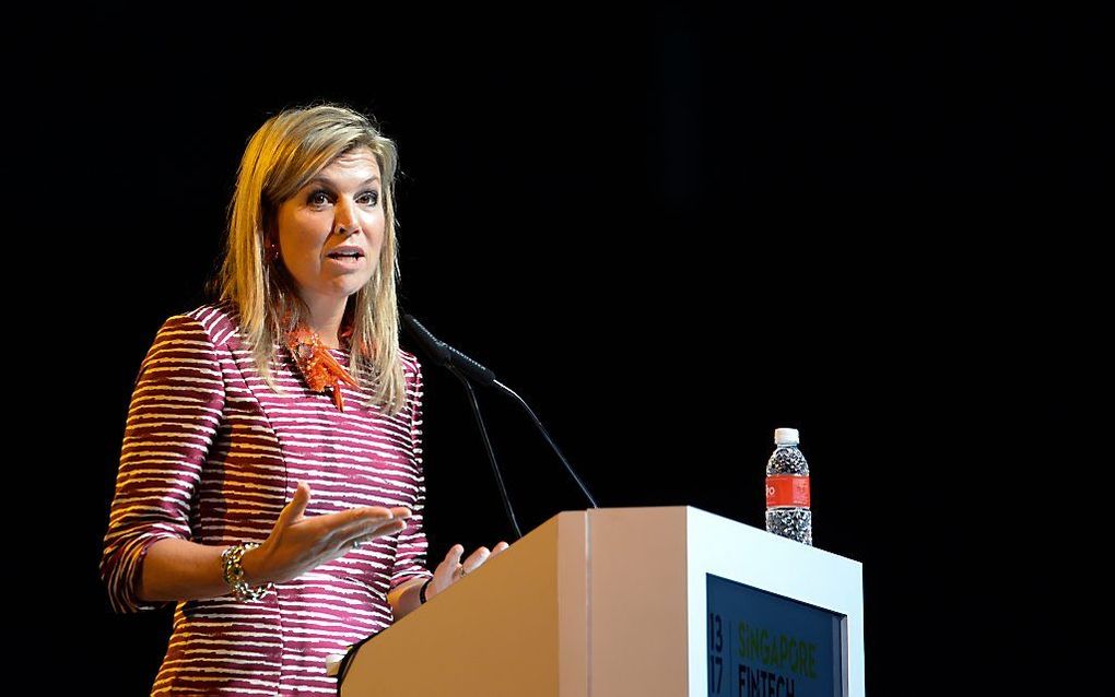 Koningin Máxima in Singapore. beeld AFP