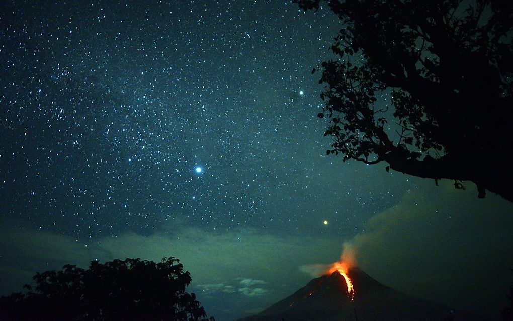 Vulkaan Moung Sinabung. beeld AFP