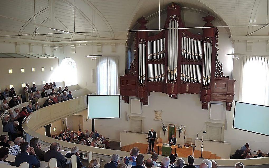 Eerdere bezinningsavond van verontruste vrijgemaakt gereformeerden in Bedum. beeld RD