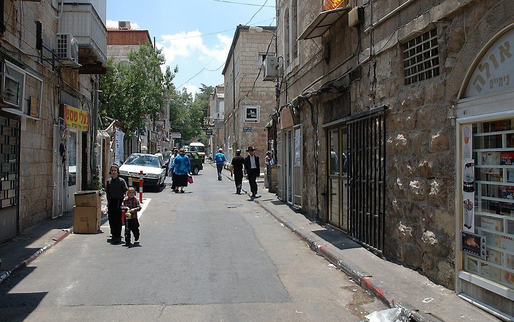 Een charedische wijk in Jeruzalem. beeld Alfred Muller