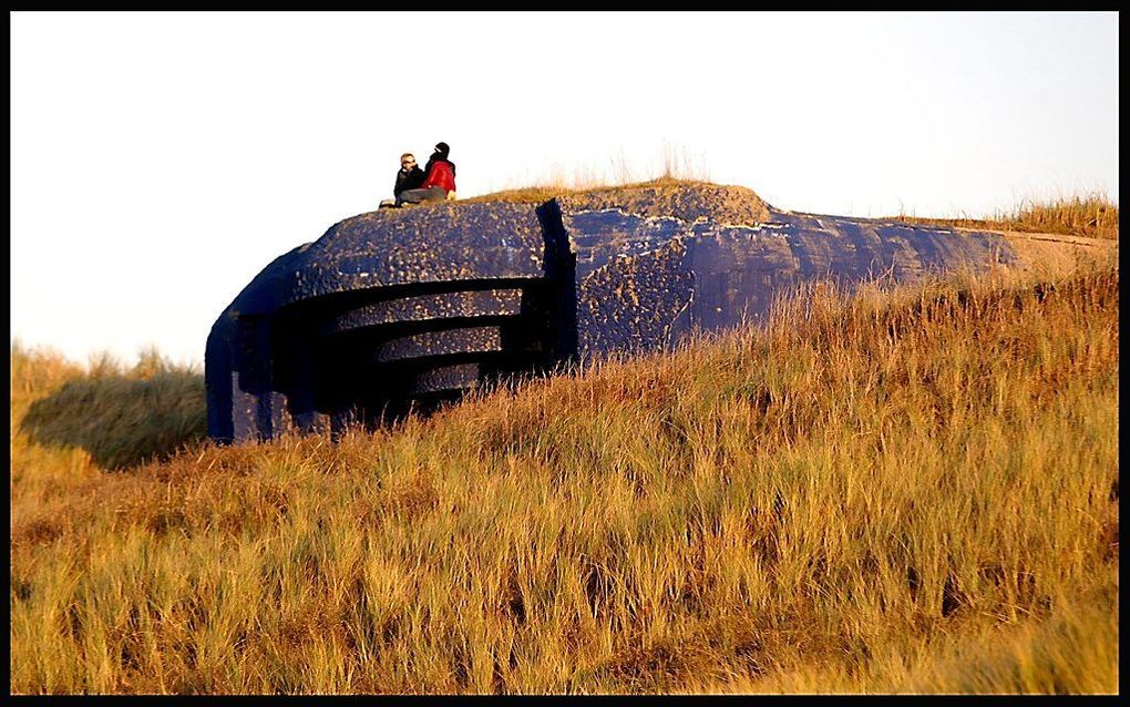 Een Duitse bunker aan de Nederlandse kust. beeld ANP