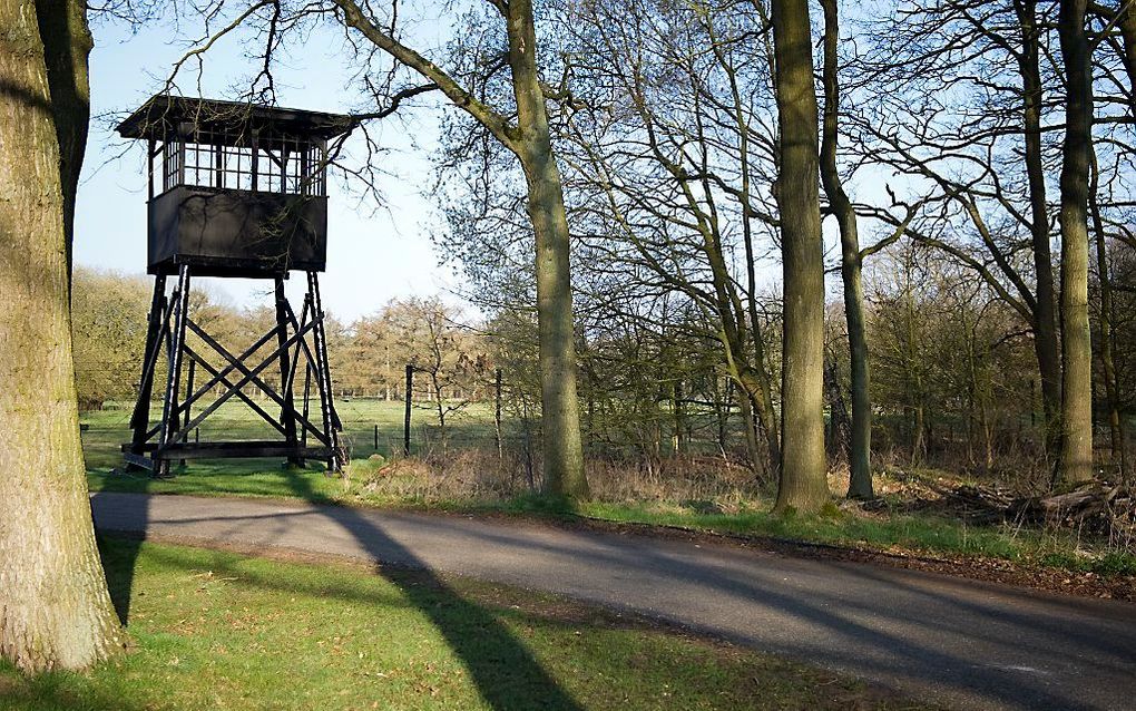 De wachttoren op het terrein van het voormalige Kamp Westerbork. beeld ANP