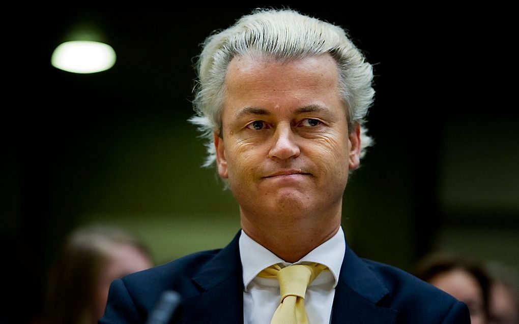 Wilders in de rechtszaal. beeld ANP