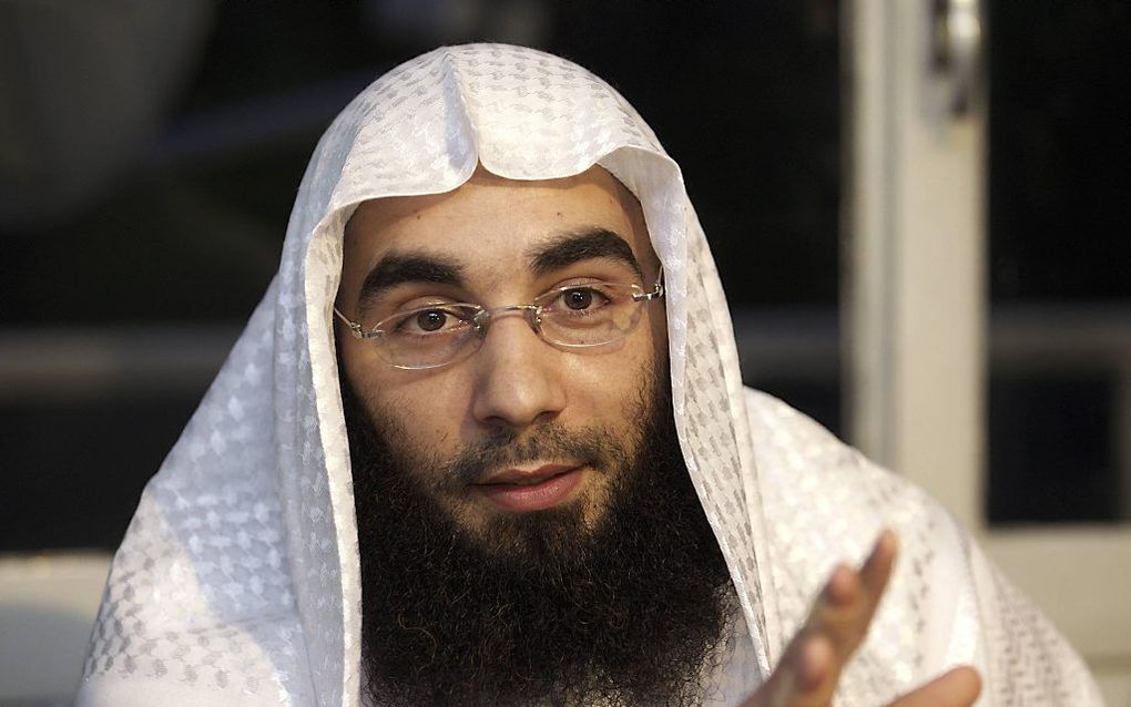 De leider van Sharia4Belgium Fouad Belkacem. beeld AFP