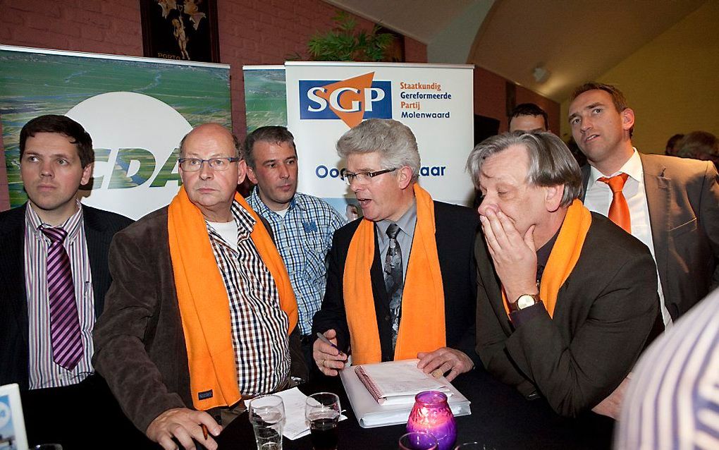 De SGP werd tijdens de gemeenteraadsverkiezingen in 2012 de grootste partij in de toen nieuwe gemeente Molenwaard. beeld ANP, Arie Kievit