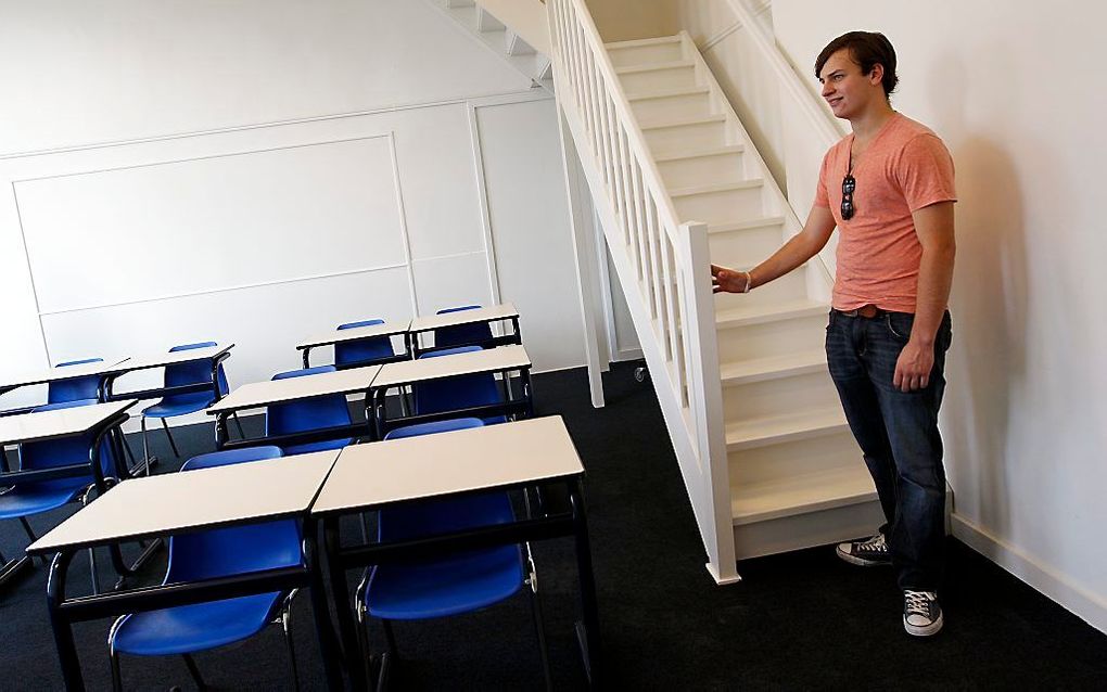 Interieur van de het Luzac College Amsterdam. Het Luzac is een school voor kleinschalig particulier voortgezet onderwijs. beeld ANP