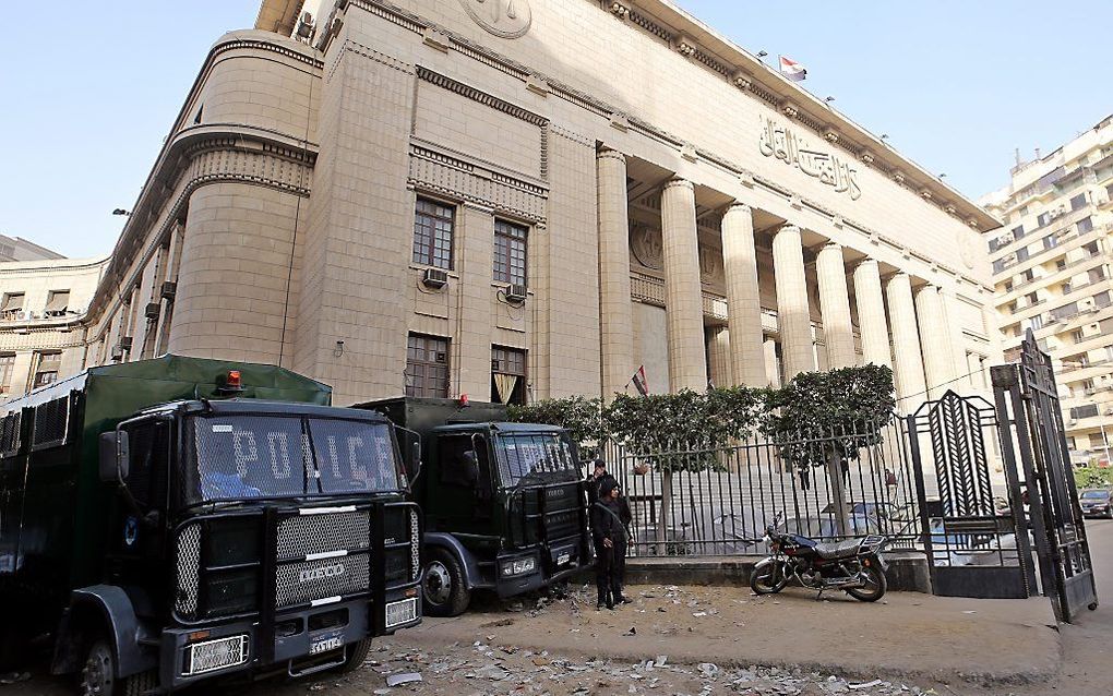 Het Hooggerechtshof van Egypte in Caïro. beeld EPA, Khaled Elfiqi.