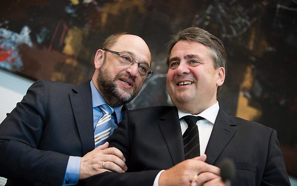 Schulz (l.) en Gabriel. beeld EPA