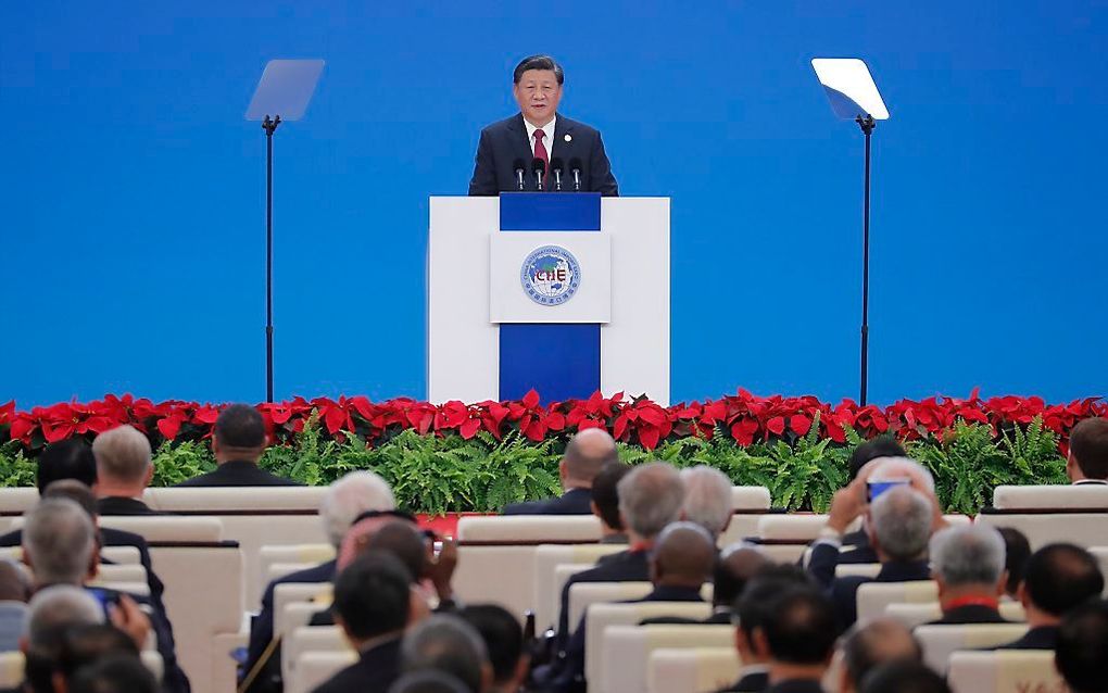 De Chinese president Xi Jinping. beeld EPA