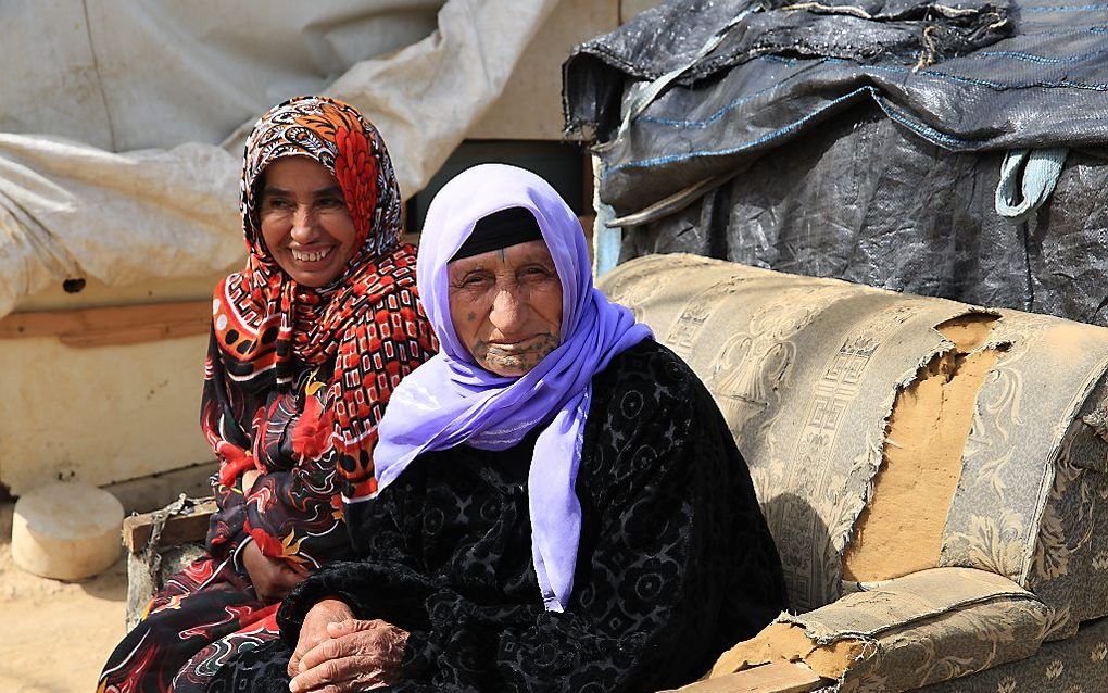 Syrische vluchtelingen in een kamp in Libanon. beeld ANP