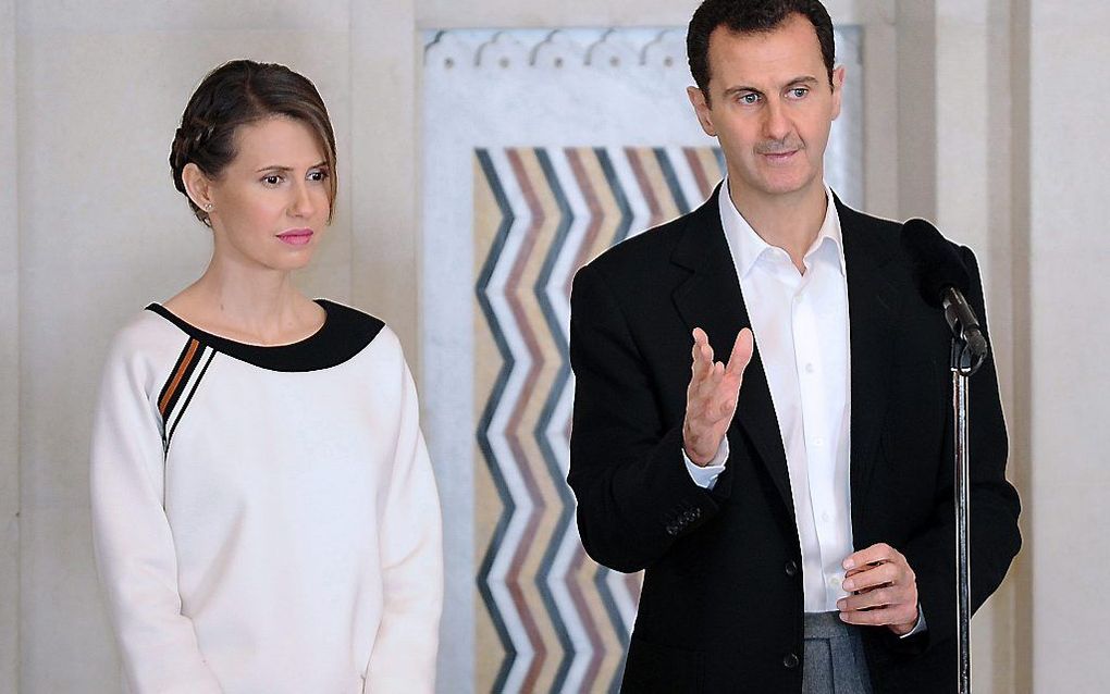 President Assad en zijn vrouw Asma. beeld EPA