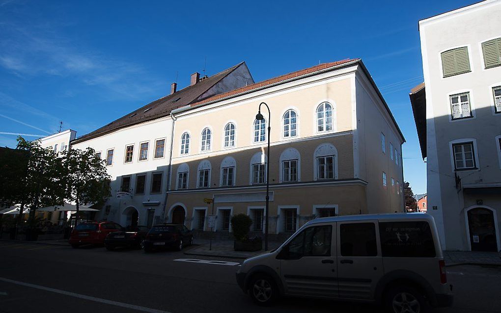 Het geboortehuis van Adolf Hitler in Braunau am Inn. beeld EPA