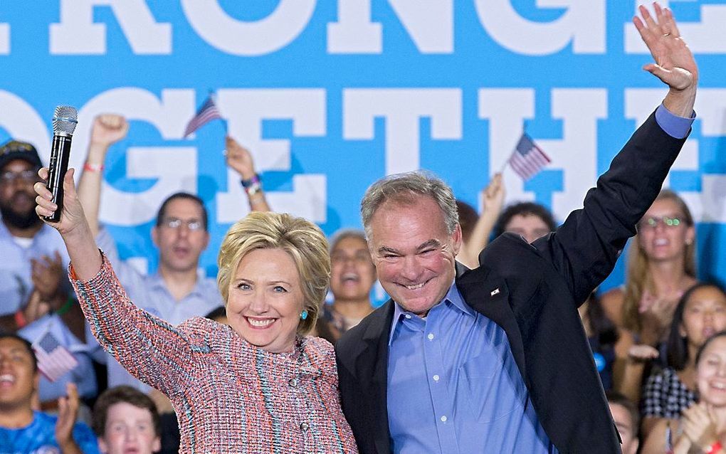 Clinton en Kaine. beeld EPA