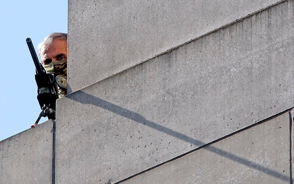 Het Belgische koningspaar Filip en Mathilde heeft donderdag onder zeer zware beveiliging de nationale feestdag in Brussel afgetrapt met het traditionele Te Deum in de Sint-Michiels- en Sint-Goedelekathedraal van Brussel. beeld AFP