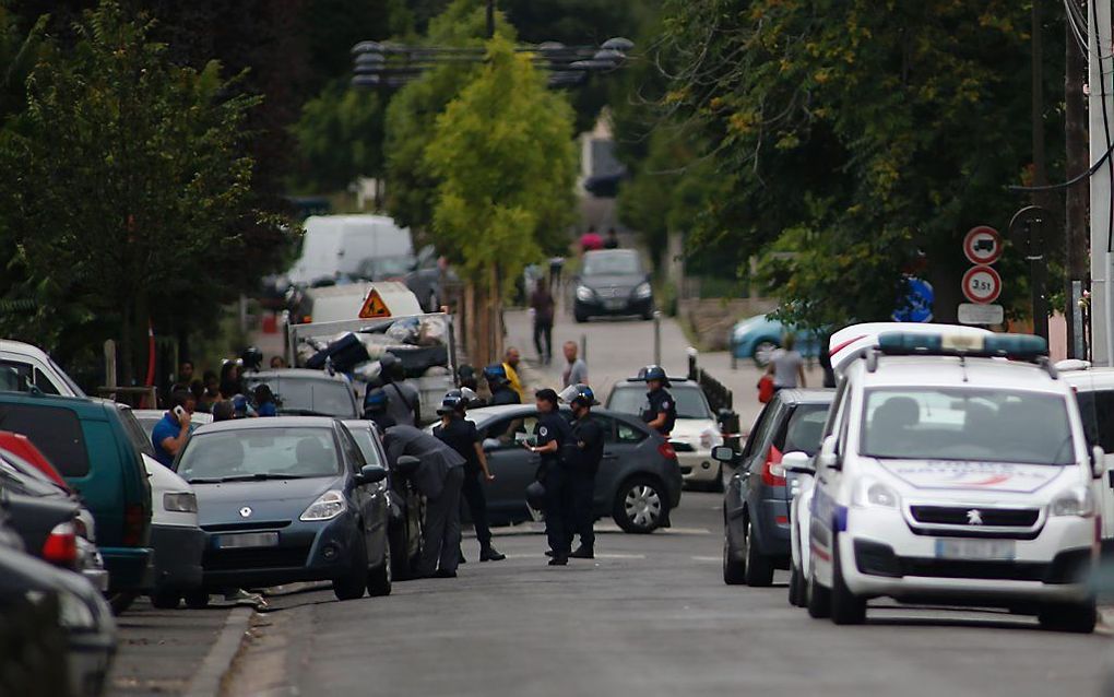 Politieactie in Argenteuil. Beeld AFP