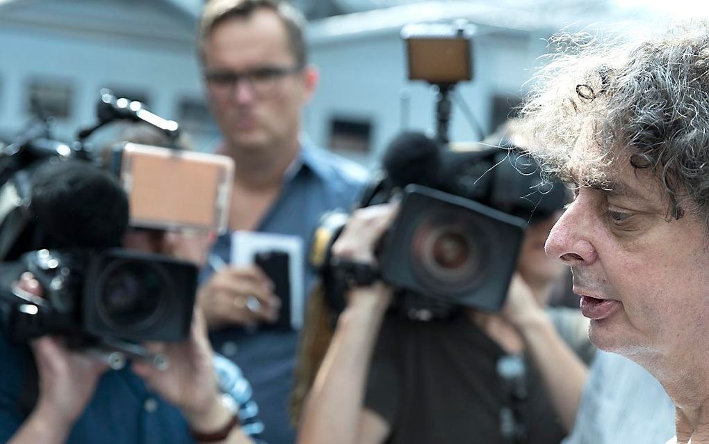 Frank Windels na afloop van de zitting bij de rechtbank in Maastricht. beeld ANP