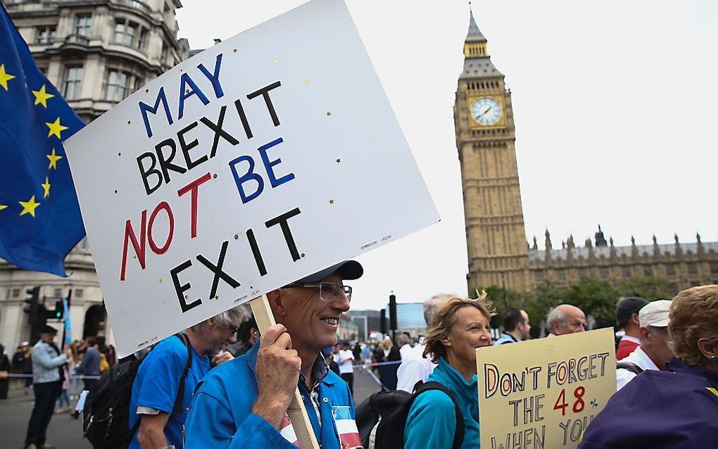 Protest zaterdag in Londen. beeld AFP