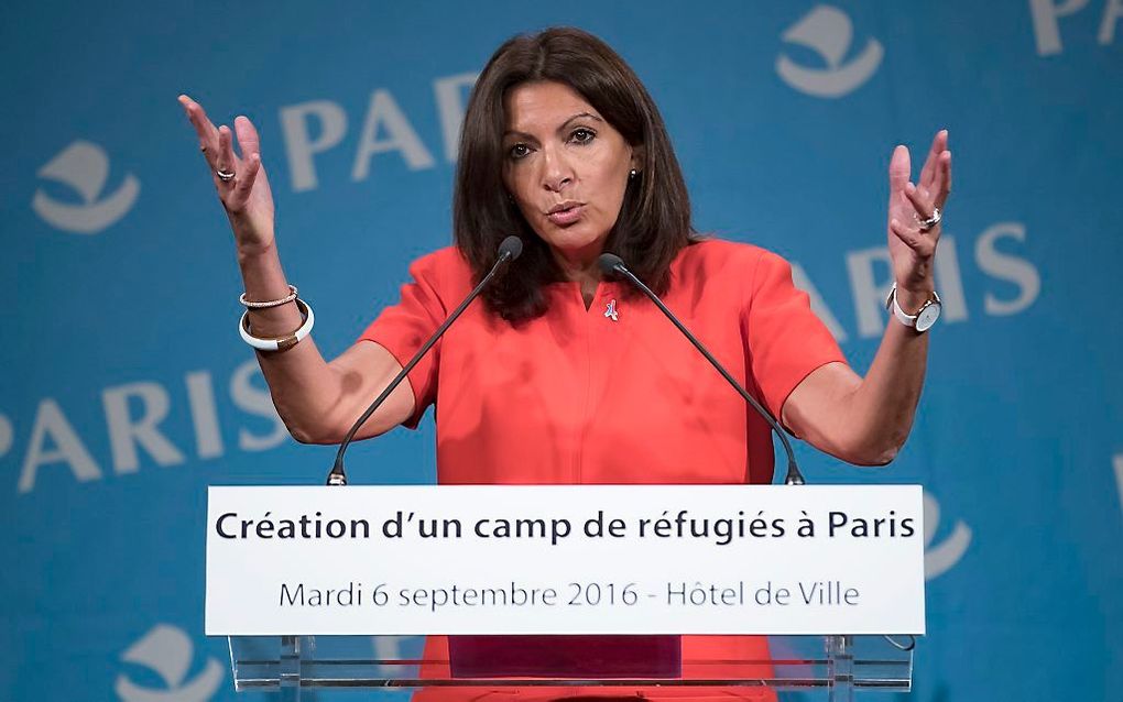 Burgemeester Anne Hidalgo van Parijs. beeld EPA