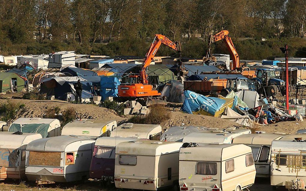 De jungle van Calais werd deze week met de grond gelijkgemaakt. beeld AFP