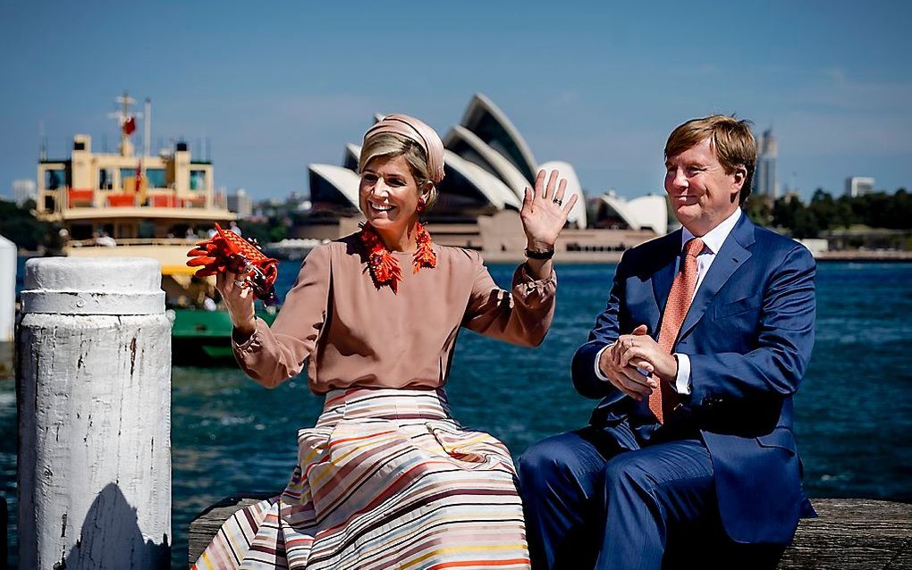 Koning Willem-Alexander en koningin Maxima bezoeken Luna Park op de vierde dag van het vijfdaags staatsbezoek aan Australie. beeld ANP