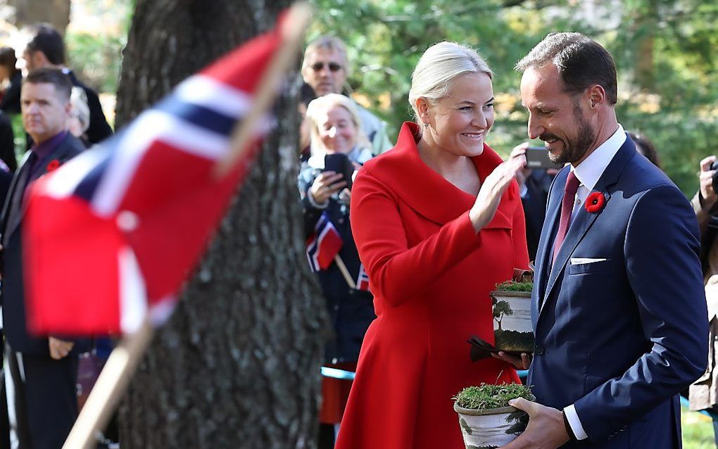 Prinses Mette-Marit en haar man kroonprins Haakon op bezoek in Canada, november 2016. beeld ANP